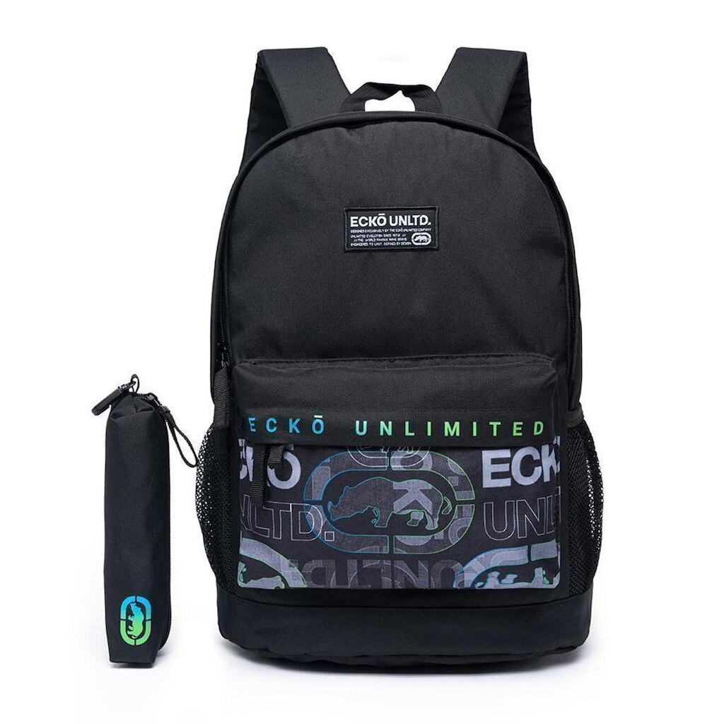 Mochila Ecko Casual Reforçada Faculdade Resistente Dia a Dia 17 L - Estampado