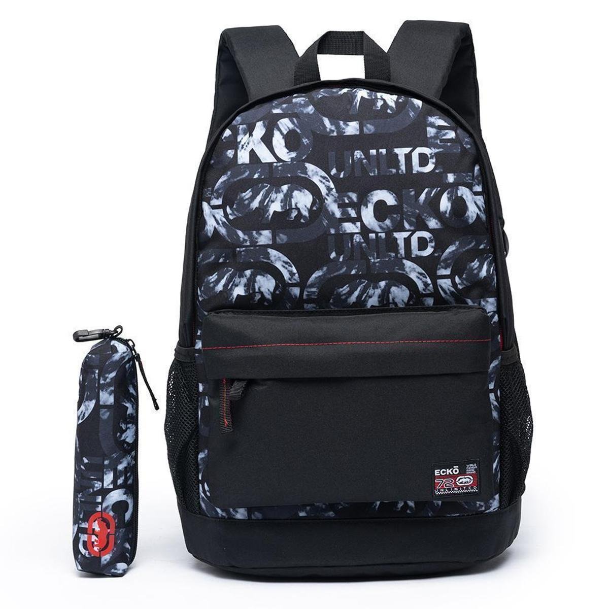 Mochila Ecko Casual Reforçada Faculdade Resistente Dia a Dia 17 L - Estampado é boa?