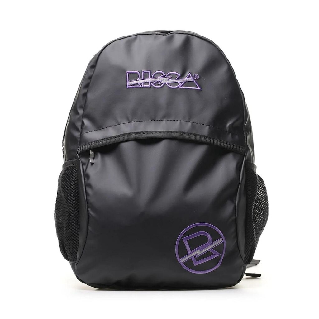 MOCHILA EMBORRACHADA RISCA PRETO/ROXO 9072