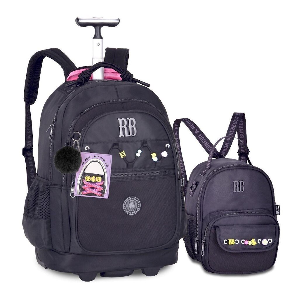 Mochila Escolar com Lancheira Rebecca Bonbon com Cadarços
