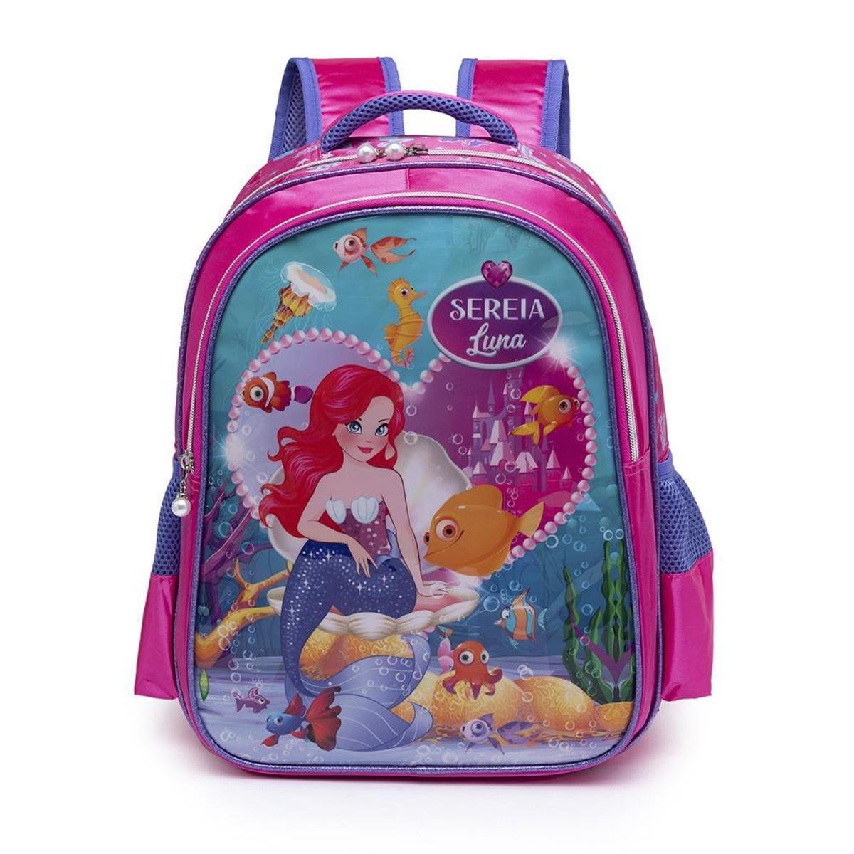 Mochila Escolar de Costas Infantil Espaçosa Menina Reforçada