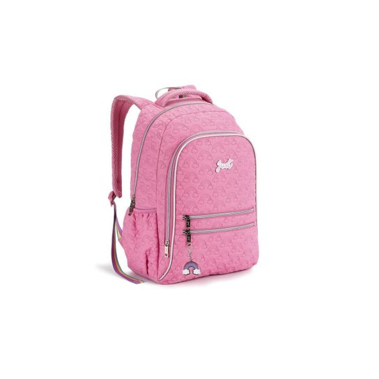 Mochila Escolar de Costas Meninas Arc íris Resistente Rosa - Rosa Menor preço em Mochila Escolar de Costas Meninas Arc íris Resistente Rosa - Rosa