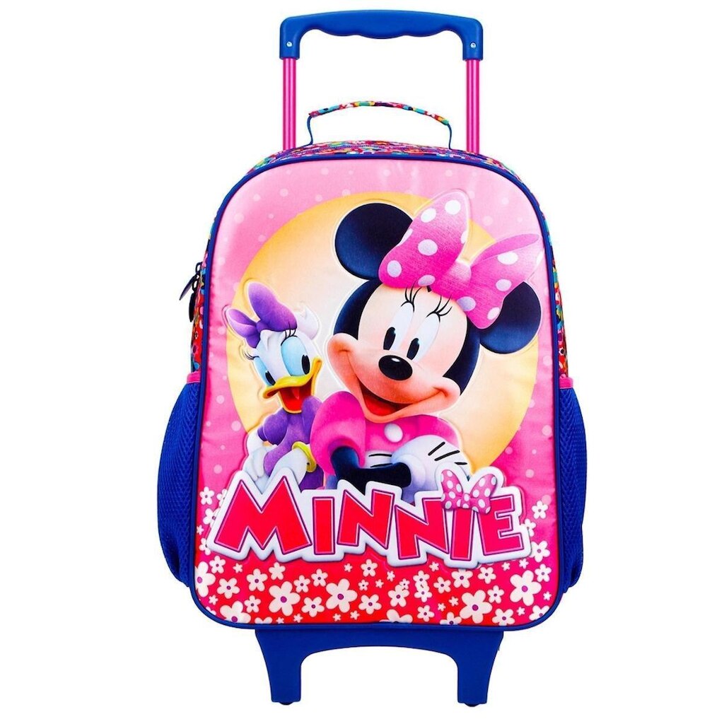 Mochila Escolar de Rodas Minnie Mouse Rosa Original Disney