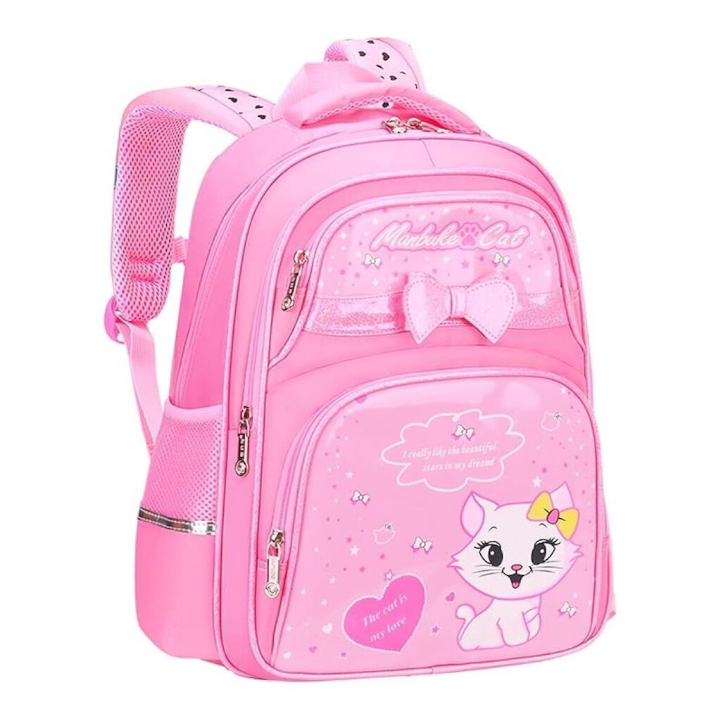 MOCHILA ESCOLAR DE RODINHAS GATINHA LAÇO