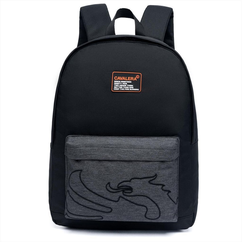 Mochila Escolar Espaçosa Preta Moderna Casual Resistente