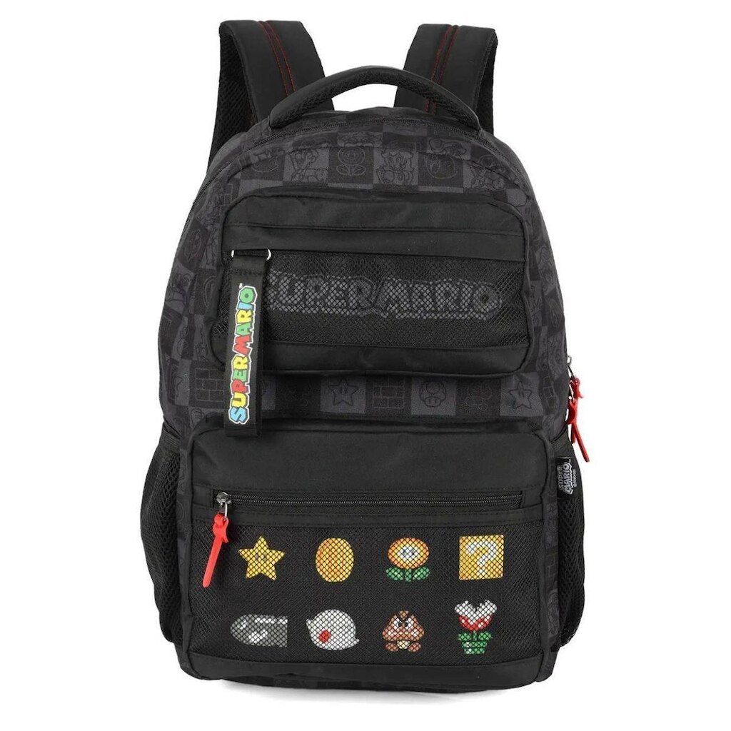 Mochila Escolar Infantil Bolsa De Costas Menino Super Mario