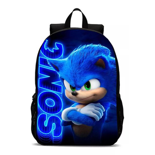 Mochila Escolar Infantil Meninos Super Sonic o Ouriço Azul Novidade - Preto Menor preço em Mochila Escolar Infantil Meninos Super Sonic o Ouriço Azul Novidade - Preto