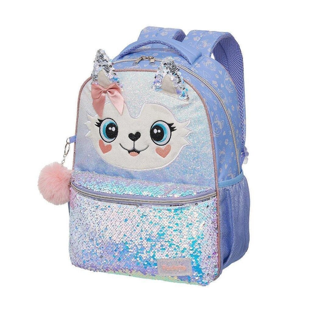 Mochila Escolar Infantil Orelhas 3D Cachorrinho Husky Packme