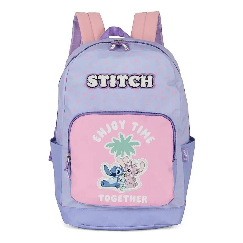 Mochila Escolar juvenil Stitch Lilas