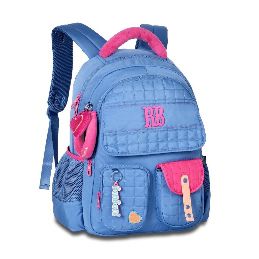 Mochila Escolar Meninas Juvenil Bolsa Feminina Moderna chaveiros