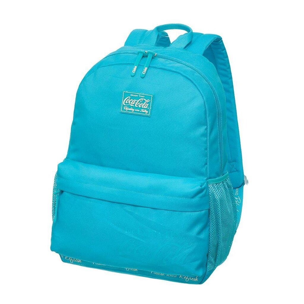 Mochila Escolar Notebook Costas Coca-Cola Flat Azul