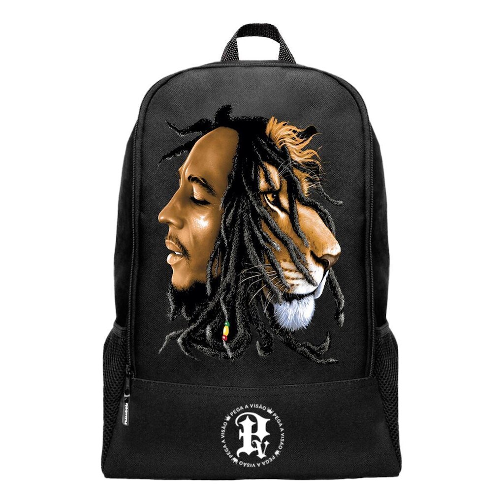 Mochila Escolar Pega a Visão Estampado Bob Leão Masculina