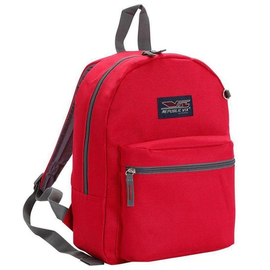 Mochila Escolar Republic Vix By Chenson London Pequena - Vermelho Menor preço em Mochila Escolar Republic Vix By Chenson London Pequena - Vermelho