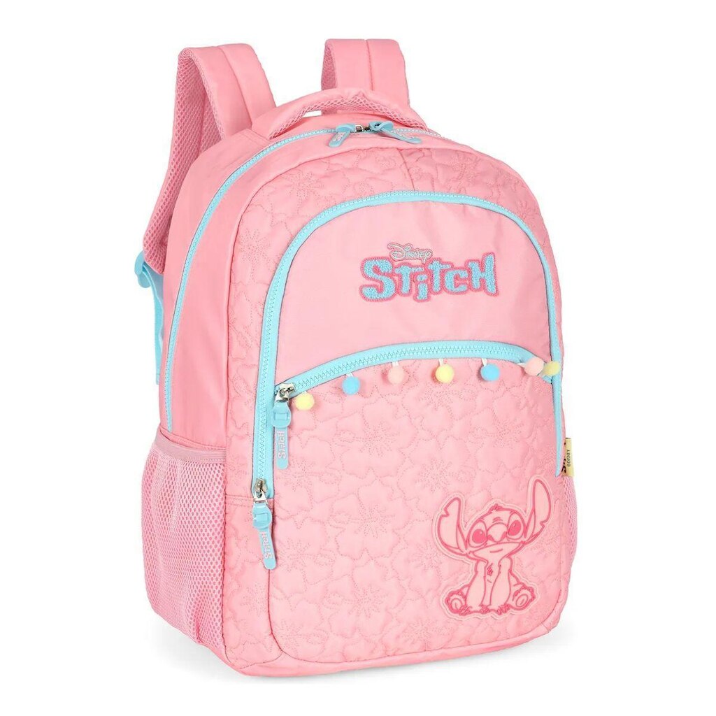 Mochila Escolar Stitch Bordado Original Luxcel