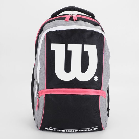 Mochila Esportiva Wilson - 25L - Preto+Rosa Menor preço em Mochila Esportiva Wilson - 25L - Preto+Rosa