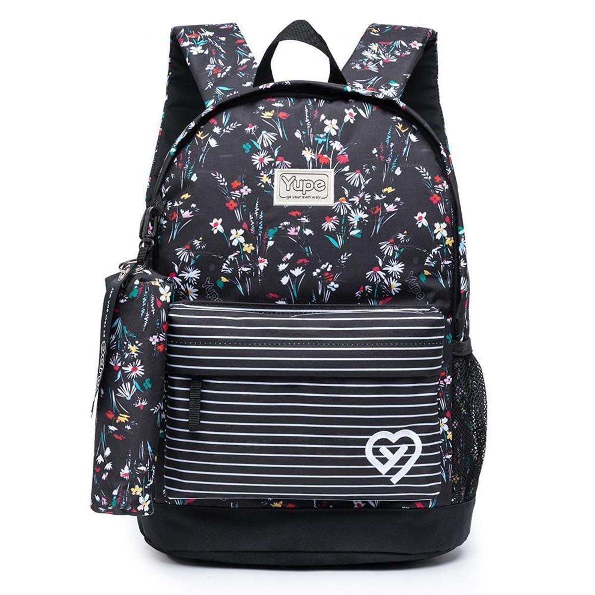 Mochila Estojo Escolar Faculdade Feminina Resistente 19,5 Litros