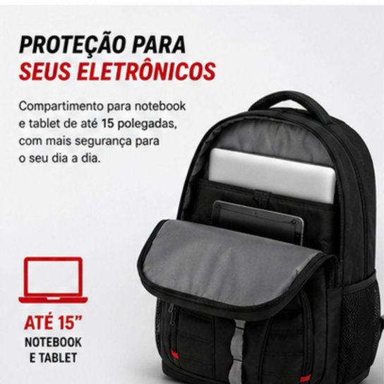 Mochila Executiva Asus Clio Style Preta Notebook Tablet