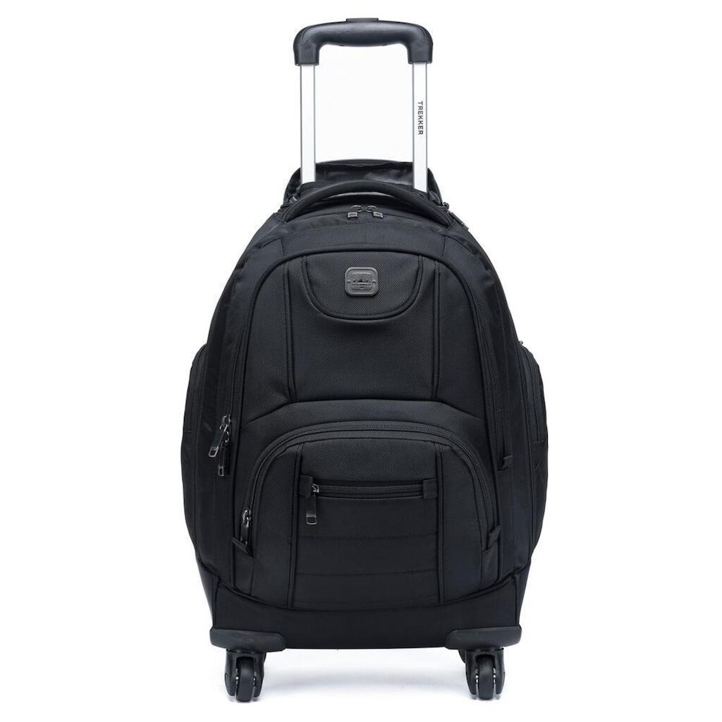 Mochila Executiva Com Rodinhas Trekker Espaçosa Reforçada