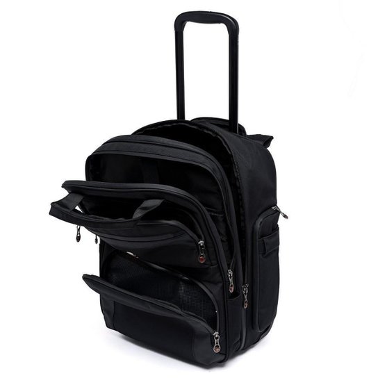 Mochila Executiva De Rodinhas Espaçosa Trabalho Notebook 36 Litros