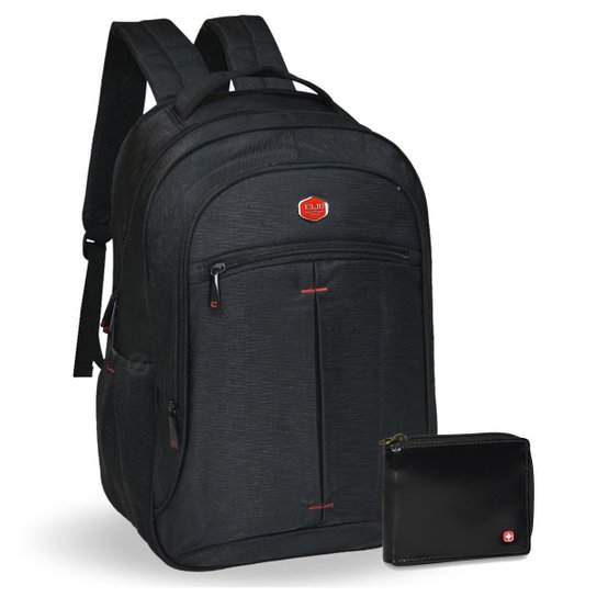 Mochila Executiva Masculina Grande Para Notebook Casual - Preto Menor preço em Mochila Executiva Masculina Grande Para Notebook Casual - Preto