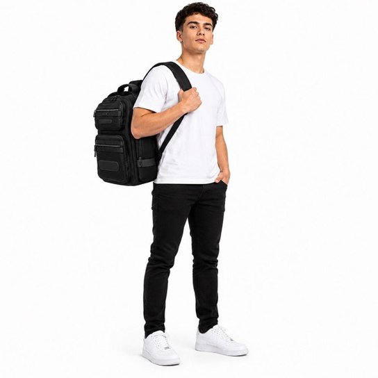 Mochila Executiva Masculina Notebook Trabalho Espaçosa 18 Litros