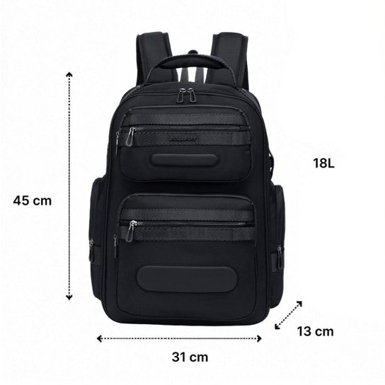 Mochila Executiva Masculina Notebook Trabalho Espaçosa 18 Litros