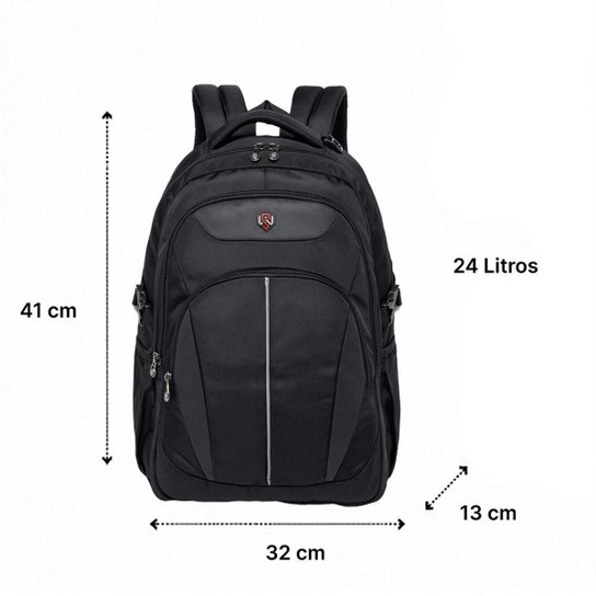 Mochila Executiva Para Notebook Reforçada Com Detalhe Refletivo