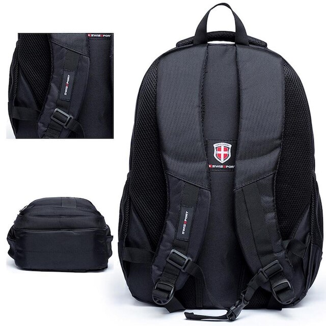 Mochila Executiva Swissport Masculina Reforçada Para Notebook 26 Litros