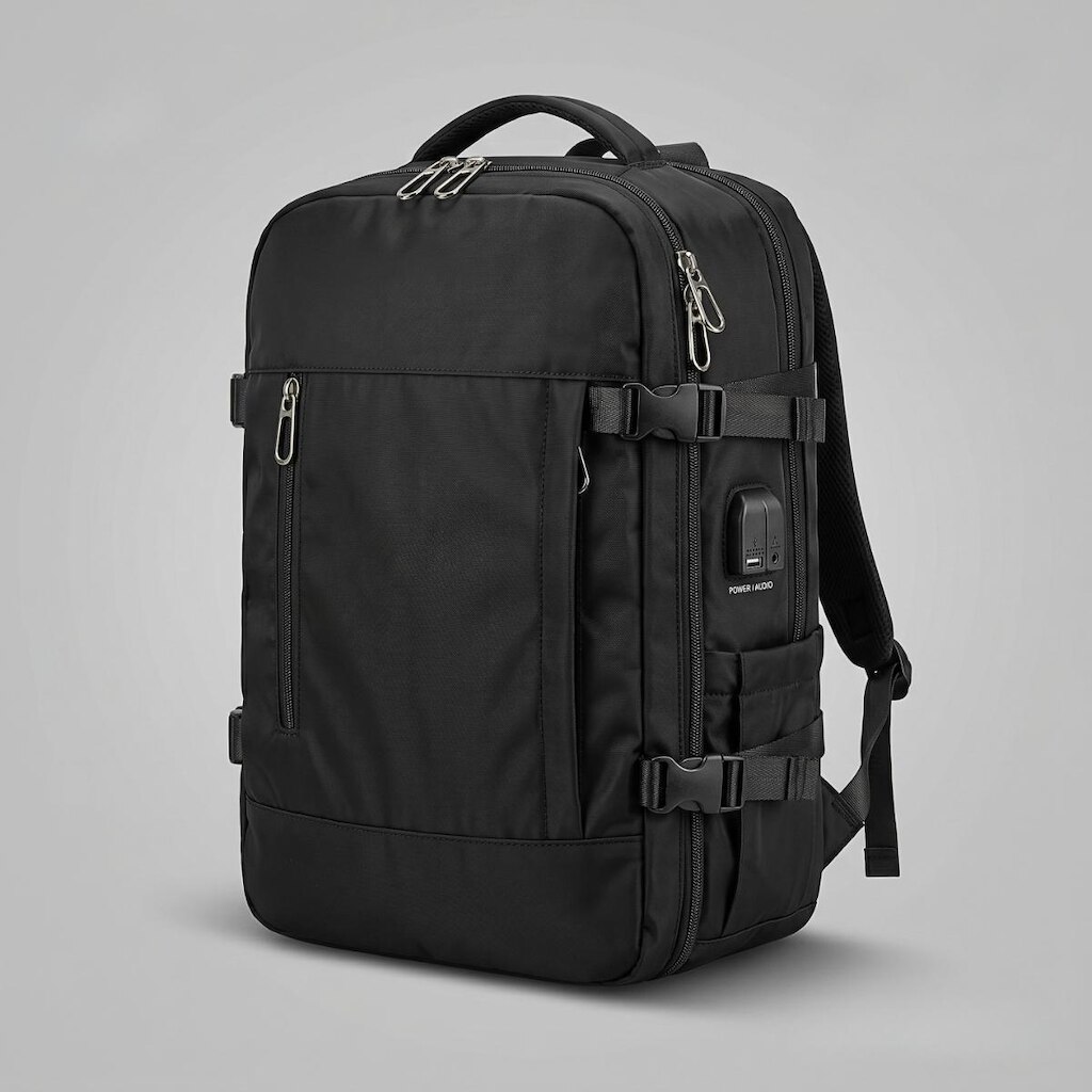 Mochila Expansível Notebook Viagem Impermeável Reforçada Antiroubo com Porta USB