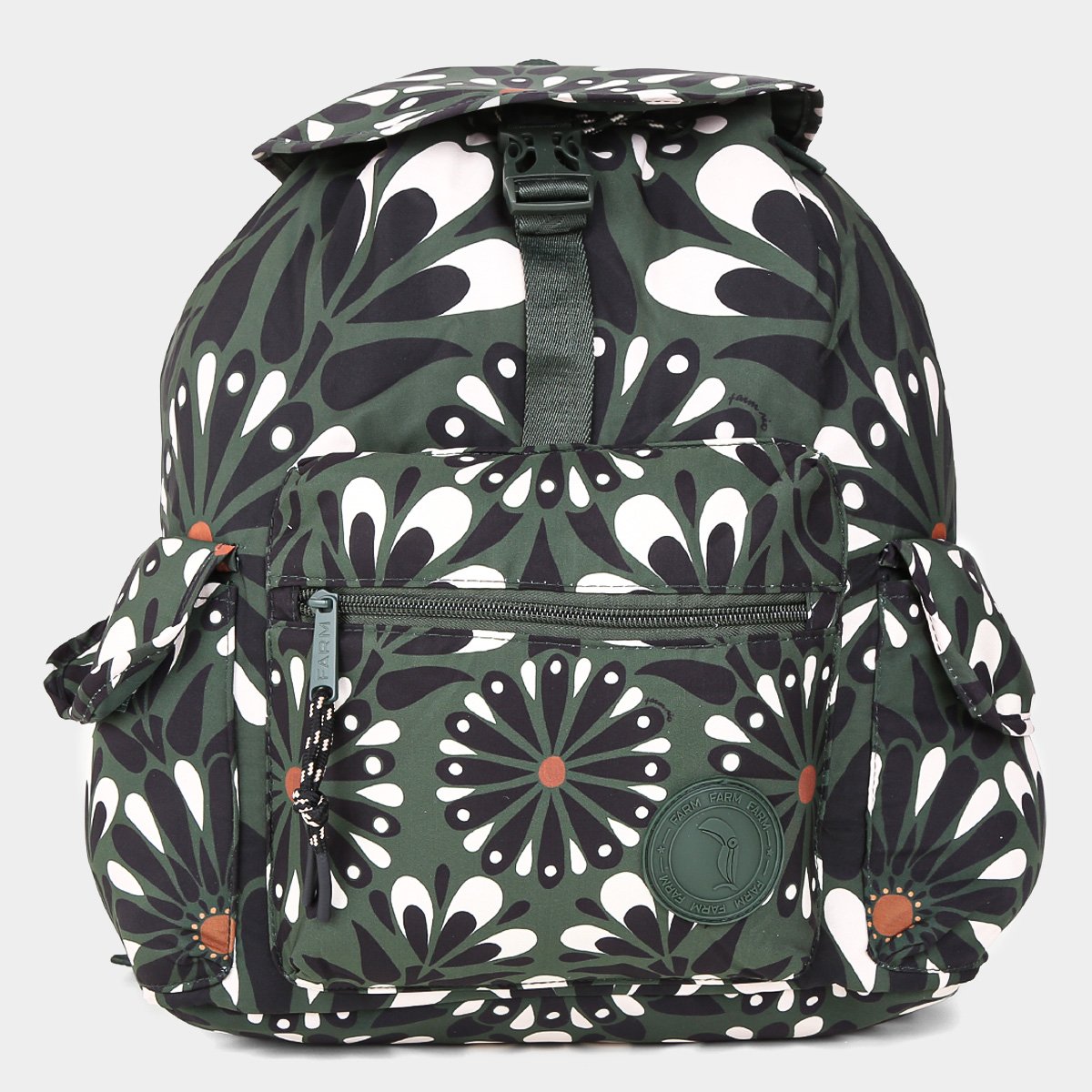 Mochila Farm Pipoca Florejo Verde+Preto Netshoes