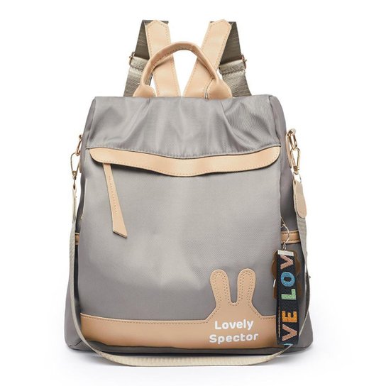 Mochila Fashion Antifurto Impermeável Feminina - Cinza Menor preço em Mochila Fashion Antifurto Impermeável Feminina - Cinza