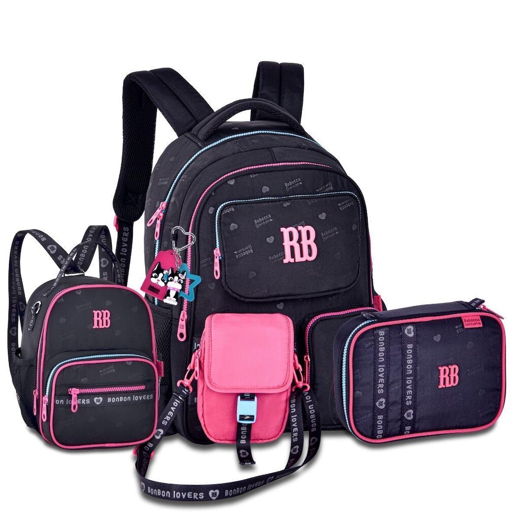 Mochila Feminina com Lancheira e Estojo Box Rebecca Bonbon