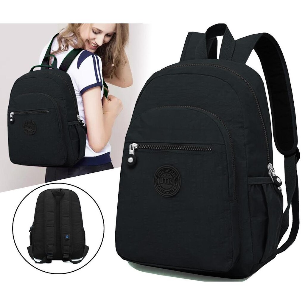 Mochila Feminina Escolar Resistente Tactel Estilosa Zíper