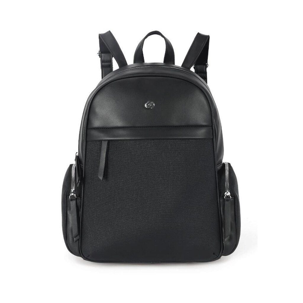 Mochila Feminina Gash em PU para Trabalho e Dia a Dia com Bolso Frontal e Alça Regulável