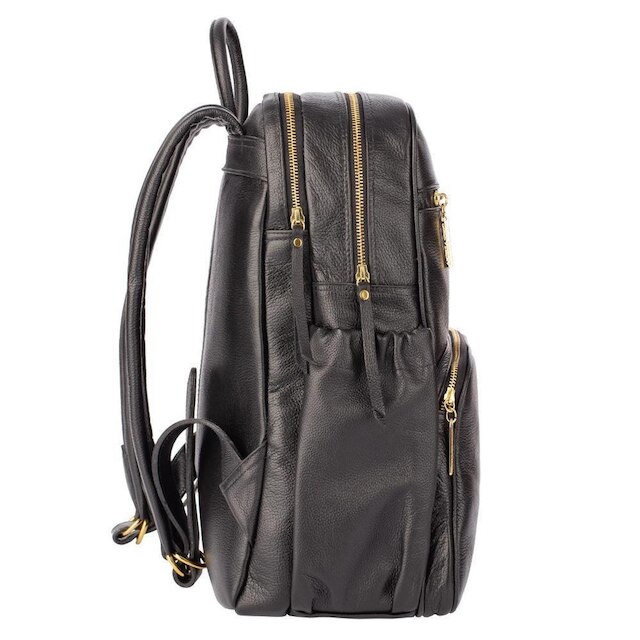 Mochila feminina grande em couro liso Zooey