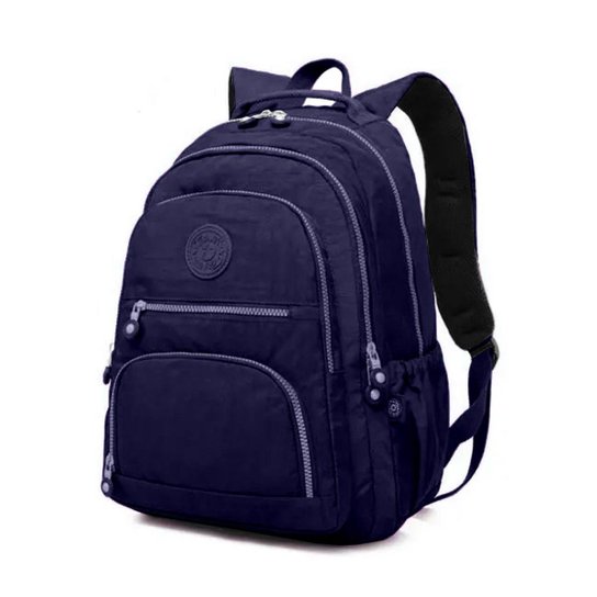 Mochila Feminina Notebook Tecido Flexivel Leve Reforçada Escola Viagem Trabalho - Azul Escuro Menor preço em Mochila Feminina Notebook Tecido Flexivel Leve Reforçada Escola Viagem Trabalho - Azul Escuro