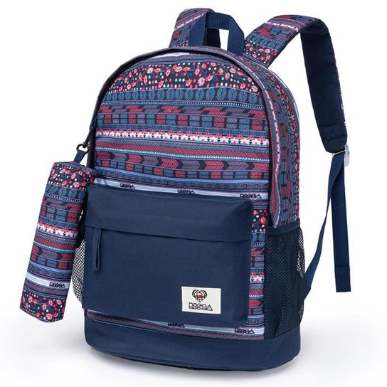 Mochila Feminina Resistente + Estojo Estampada Juvenil Original - Azul é ruim? Mochila Feminina Resistente + Estojo Estampada Juvenil Original - Azul é boa?