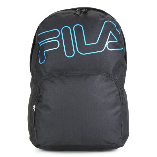 Mochila Fila Outline - Preto+Azul Menor preço em Mochila Fila Outline - Preto+Azul