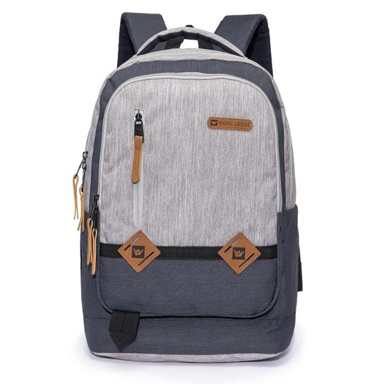 Mochila Hang Loose Aoki - Cinza+Preto Menor preço em Mochila Hang Loose Aoki - Cinza+Preto