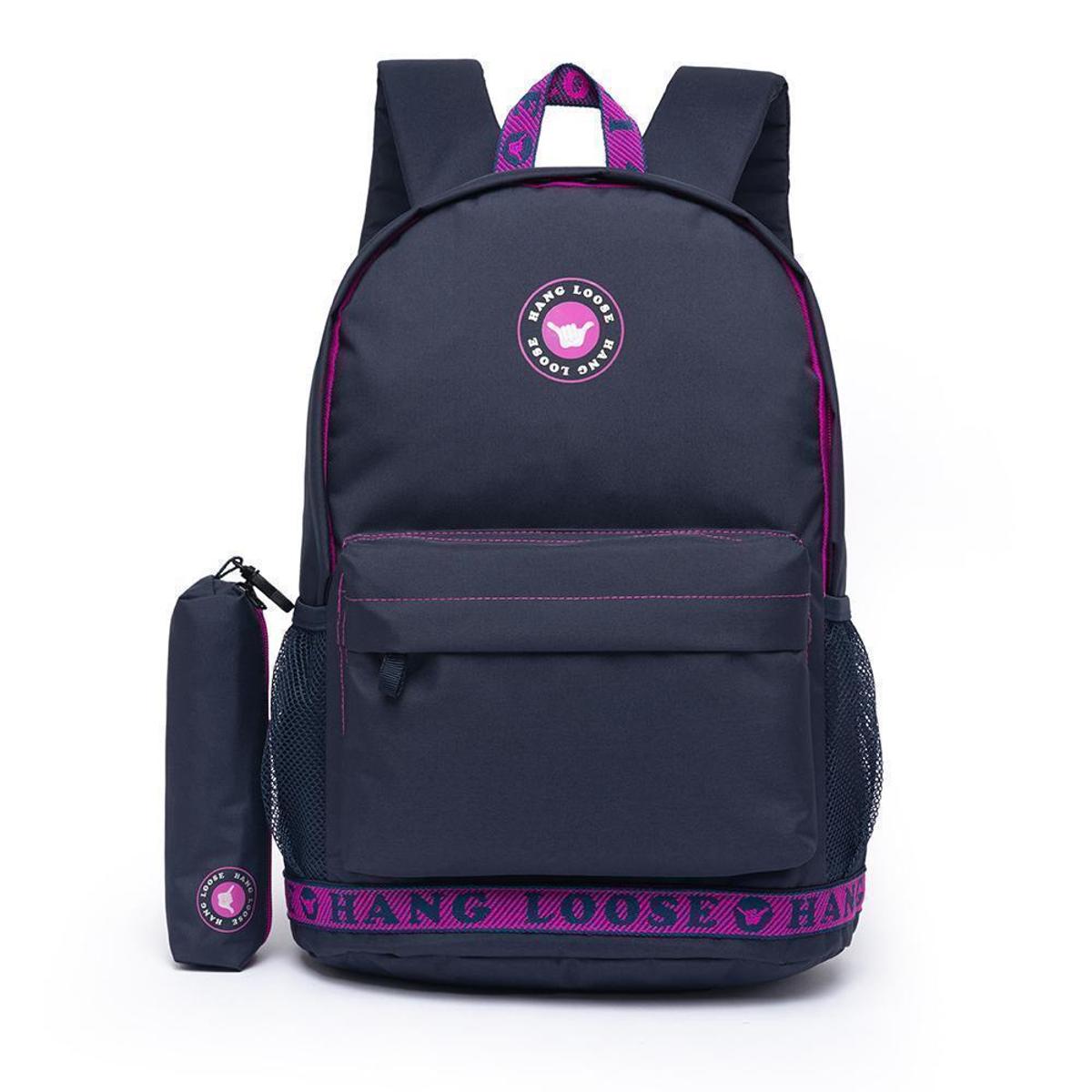 Mochila Hang Loose Estojo Executivo Escolar Trabalho Feminino 19 Litros Menor preço em Mochila Hang Loose Estojo Executivo Escolar Trabalho Feminino 19 Litros