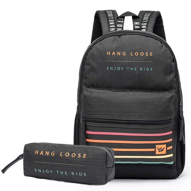 Mochila Hang Loose + Estojo Hang Loose Kekoa Reforçada em oferta na Shopee Mochila Hang Loose + Estojo Hang Loose Kekoa Reforçada
