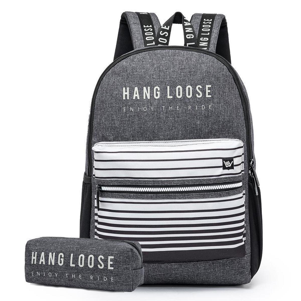 Mochila Hang Loose + Estojo Hang Loose Webbing Reforçada Menor preço em Mochila Hang Loose + Estojo Hang Loose Webbing Reforçada