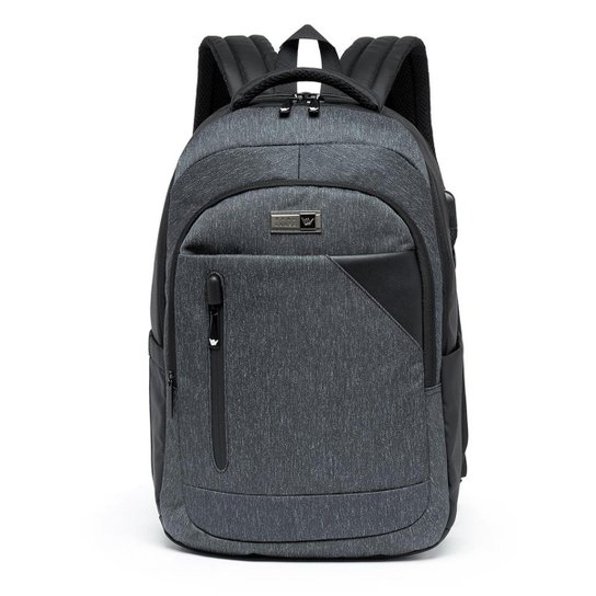 Mochila Hang Loose Executiva C/ Adaptador Usb - Preto Menor preço em Mochila Hang Loose Executiva C/ Adaptador Usb - Preto