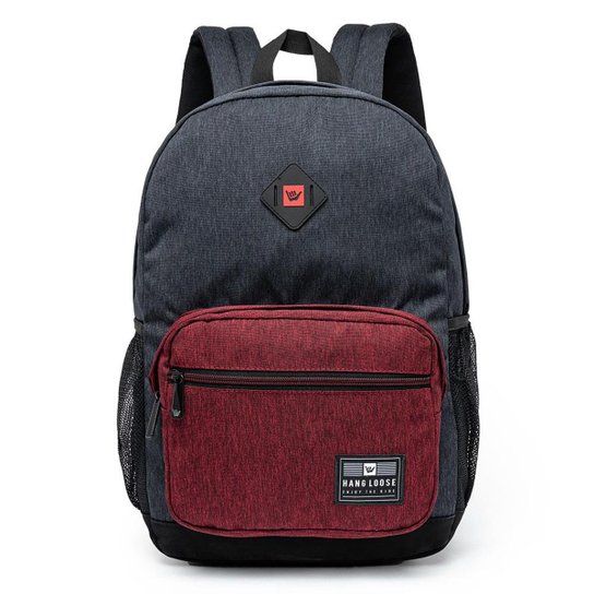 Mochila Hang Loose Notebook Resistente Masculina Trabalho - Vermelho+Preto é ruim? Mochila Hang Loose Notebook Resistente Masculina Trabalho - Vermelho+Preto é boa?