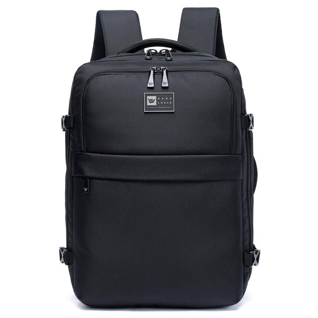 Mochila Hang Loose Preta Notebook Trabalho Espaçosa