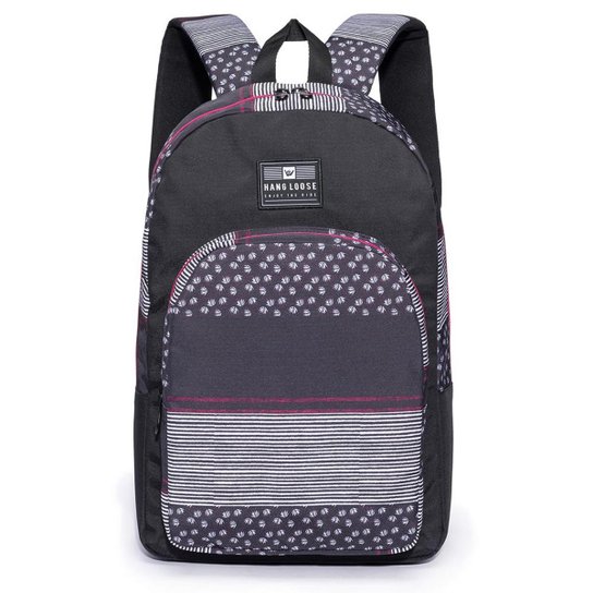 Mochila Hang Loose Unissex Conch Bolsa Reforçada - Preto+Rosa Escuro é ruim? Mochila Hang Loose Unissex Conch Bolsa Reforçada - Preto+Rosa Escuro é boa?