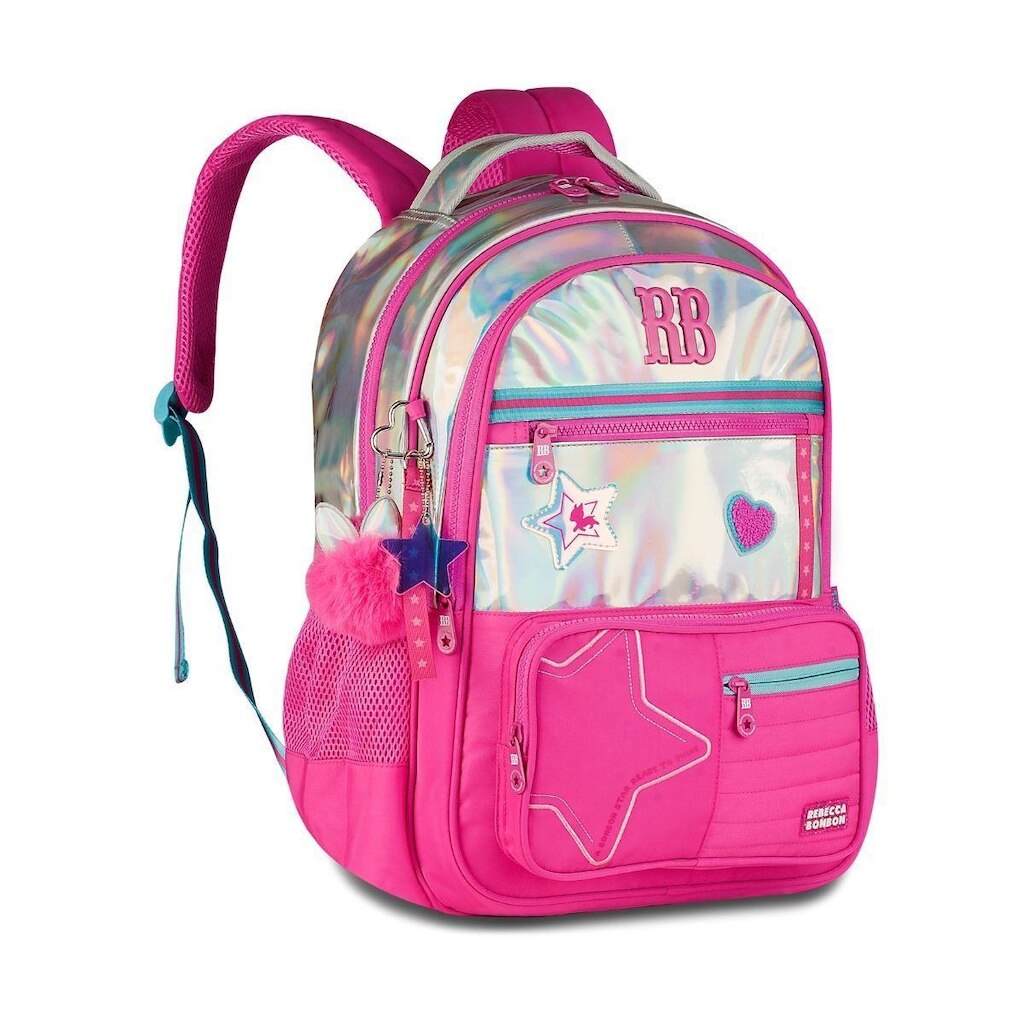 Mochila Holográfica Rebecca Bonbon Bolsa Escolar Adolescente