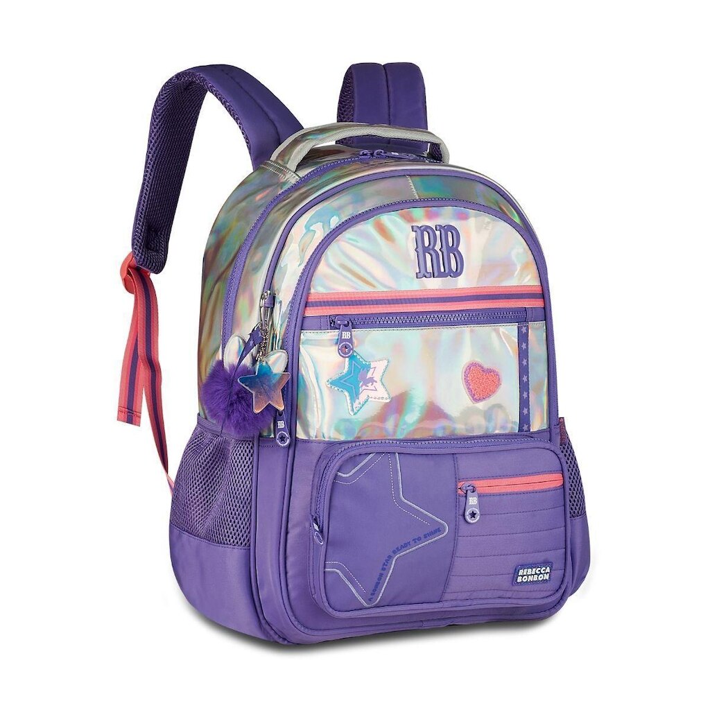 Mochila Holográfica Rebecca Bonbon Bolsa Escolar Adolescente