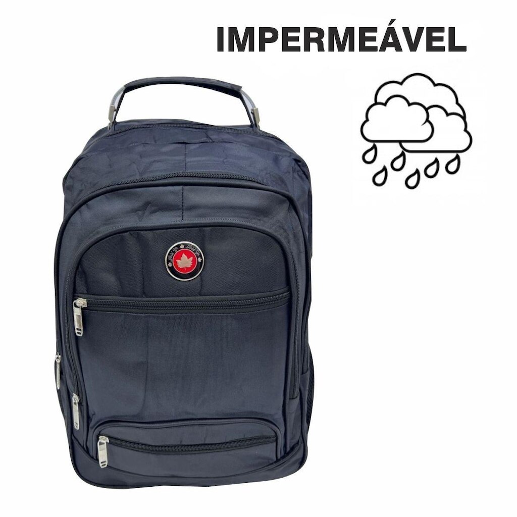 Mochila Impermeável Reforçada Cabo De Aço + USB Notebook Faculdade - ABAFARTO