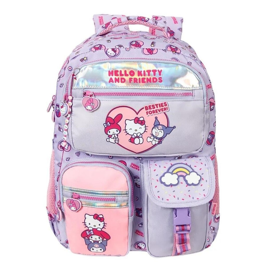 Mochila Infantil De Costas Escolar Juvenil Hello Kitty Original